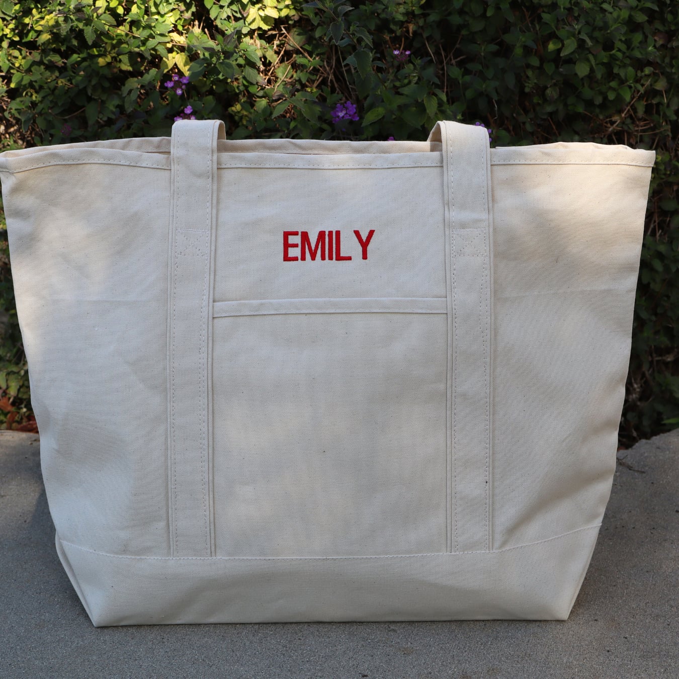Custom Name Embroidered Tote Bag